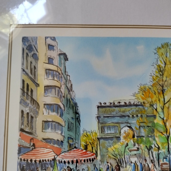Paris Avenue des Champs-Élysées Watercolor Print Pierre Eugene Cambier - Picture 3 of 10